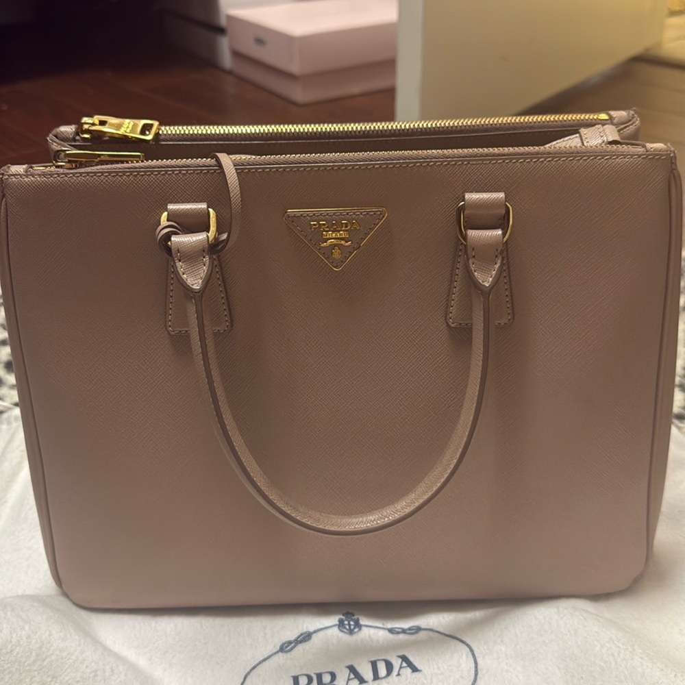 Prada Saffiano Galleria Double Zip Tote